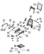 68100710AB - Interior Trim: Seat Back Bezel for Mopar Image