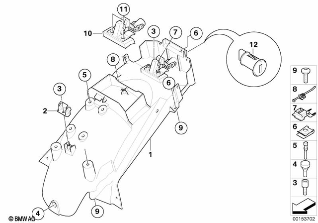 46627685912 - Frame and Mounting Parts: Rear Carrier Part -  for BMW-Motorrad Image