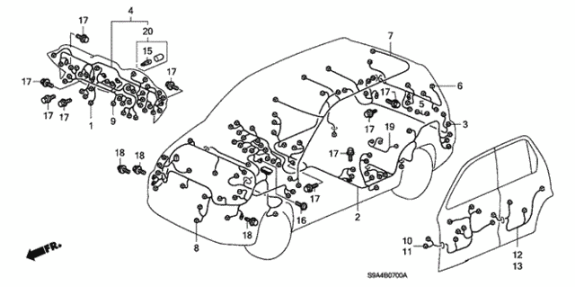 Wire Harness for 2003 Honda CR-V #0