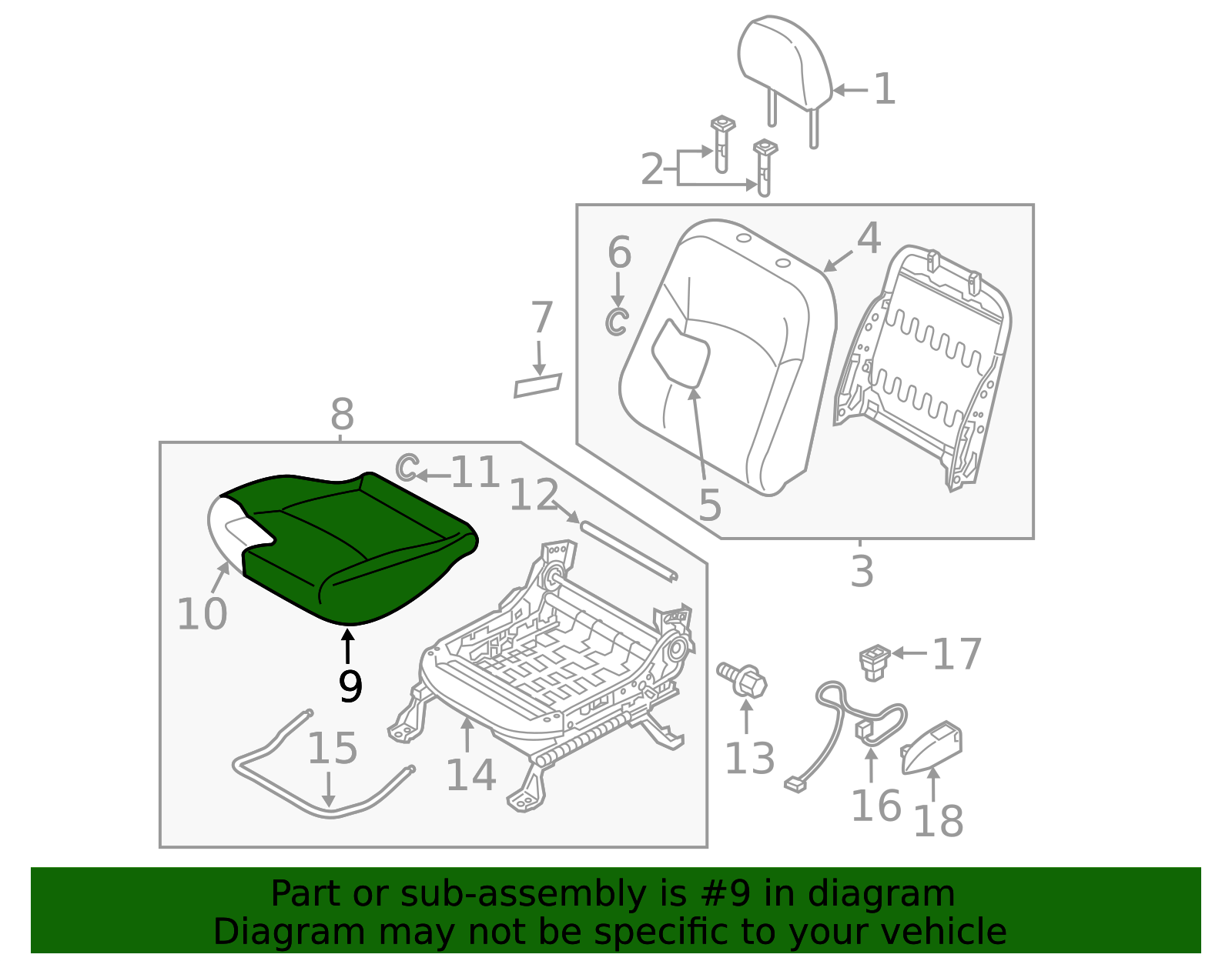 6911D718XA - Cushion Cover 2019-2023 Mitsubishi Outlander Sport