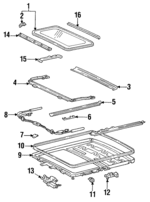6102960010 - : Rear Drip Rail for Toyota: Land Cruiser Image