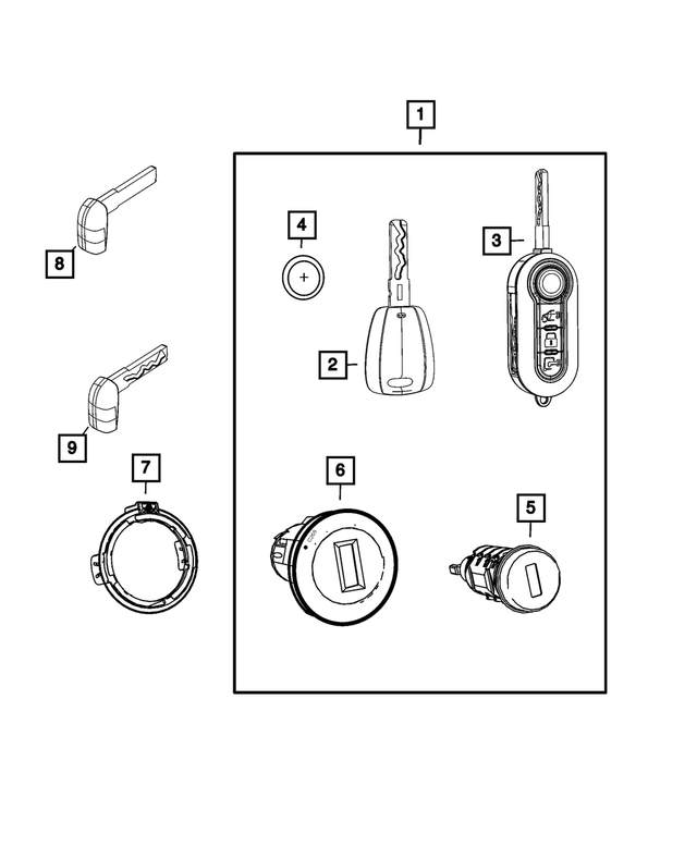 7MR47JXWPA - Electrical: Lock Kit for Mopar Image