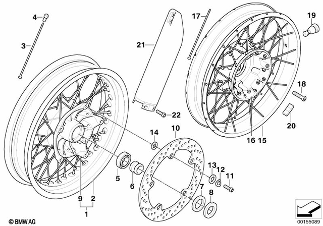 36317687582 - Wheels and Tires: Tire Flap - 17"/35Mm for BMW-Motorrad Image