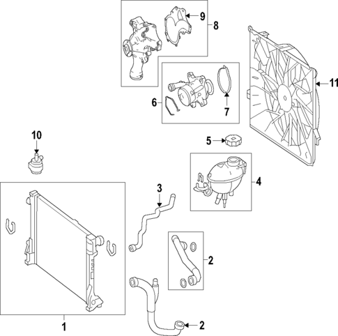 Cooling System for 2014 Mercedes-Benz C63 AMG #3