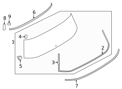 Glass - Lift Gate for 2013 Nissan Quest #0