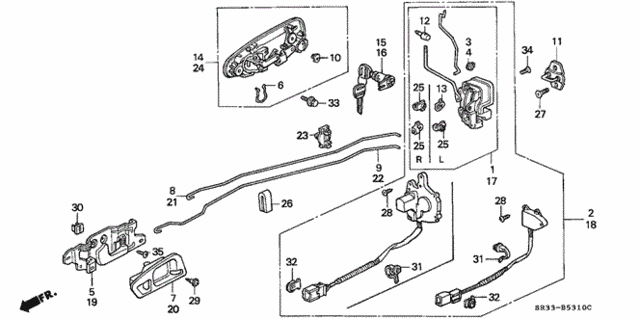 Door Lock for 1993 Honda Civic #0