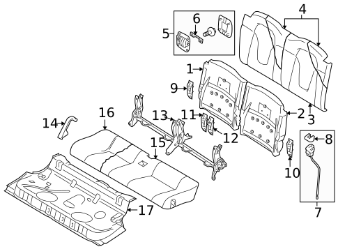 Rear Seat Components for 2012 Audi TT RS Quattro #0