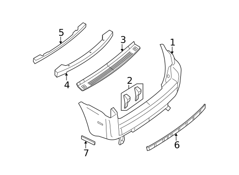 Bumper & Components - Rear for 2005 Mercury Mariner #0
