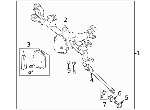 Front Axle & Carrier for 2001 Jeep Wrangler #0