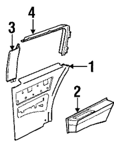 Interior Trim - Quarter Panels for 1986 Buick Electra #0