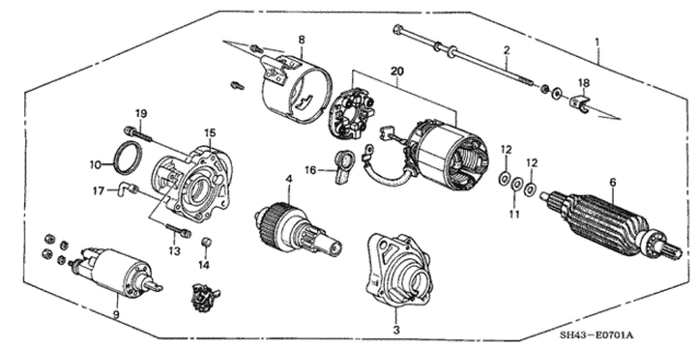 Starter Motor (Mitsuba) (2) for 1988 Honda Civic #0