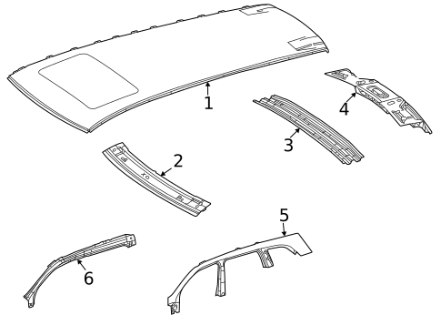 Roof & Components for 2022 Mercedes-Benz GLS 63 AMG&reg; #0
