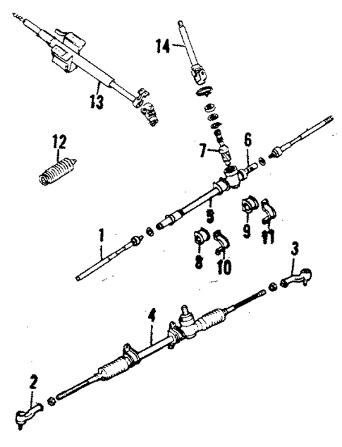 Steering Column & Wheel for 1985 Mazda GLC #0