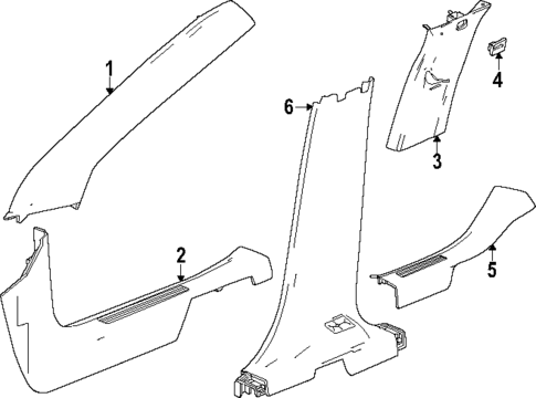 Interior Trim - Pillars for 2025 Chevrolet Equinox #0