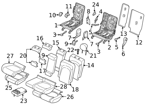 Rear Seat Components for 2020 Mini Cooper Countryman #0
