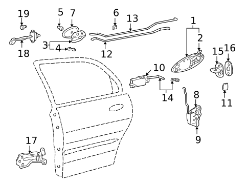 Lock & Hardware for 2005 Kia Optima #1