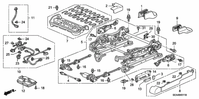 Front Seat Components (L.) (2) for 2007 Acura TSX #0