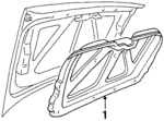 25605963 - Body: Trunk Lid Trim for Oldsmobile: 98 Image