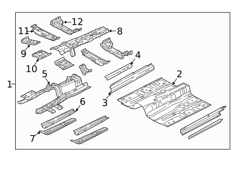 Floor & Rails for 2015 Hyundai Genesis #0
