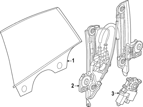 Glass - Rear Door for 2022 BMW 430i Gran Coupe #0