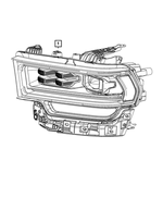 68360182AC - Electrical: Headlamp, Right for Ram: 2500, 3500 Image