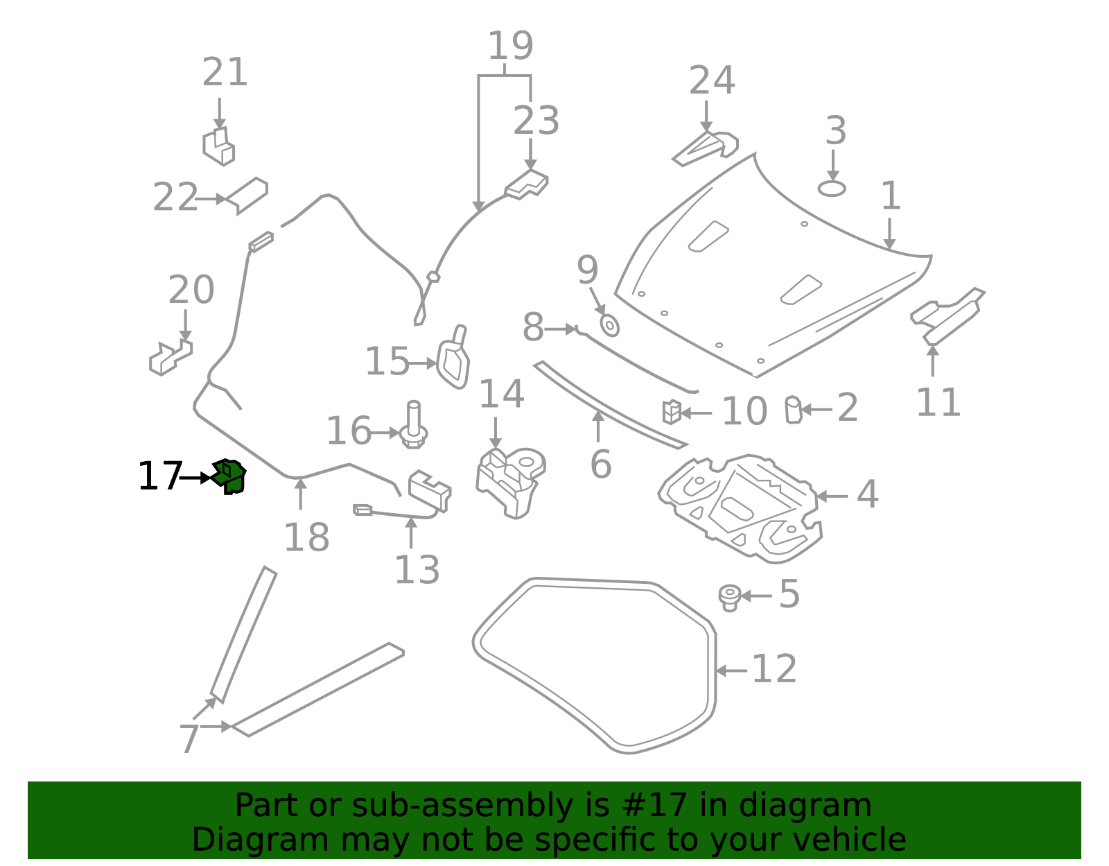 2013-2024 Nissan GT-R Hood Safety Catch 65670-39B0A | OEM Parts Online