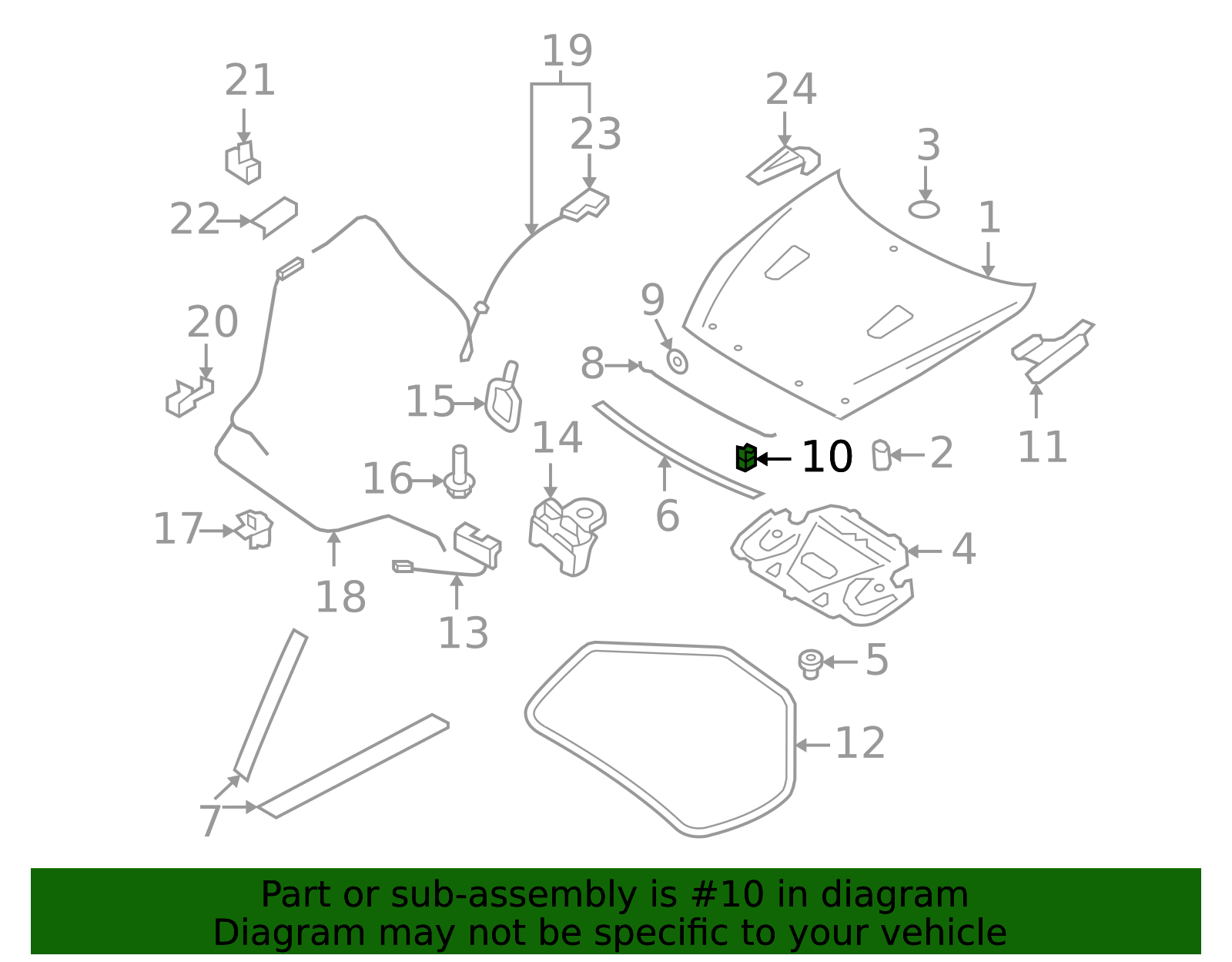 2003-2024 Nissan Hood Prop Rod Retainer 65722-JN20A | OEM Parts Online