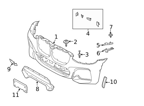 Bumper & Components - Front for 2020 BMW X3 #1