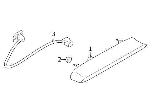High Mounted Stop Lamp for 2018 Subaru Forester #0