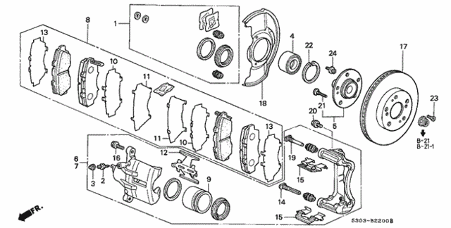 Front Brake for 1997 Honda Prelude #0