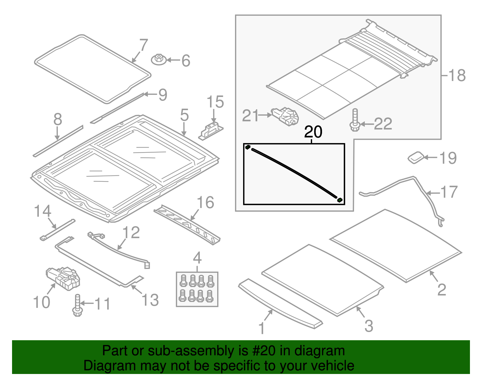 Genuine OEM Sunshade Repair Kit Part# LR053238 Fits 2014