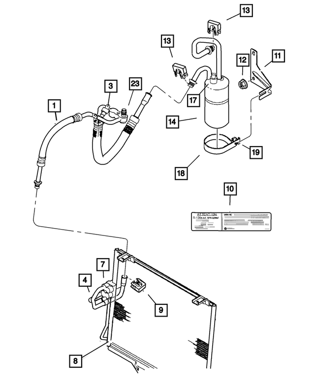 55037618AH - Air Conditioning &amp; Heater: Air Conditioning Condenser for Mopar Image