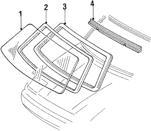 Glass - Windshield for 1992 Ford Probe #0