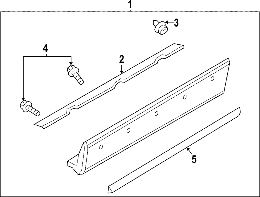 2016-2023 Mazda CX-9 Front Rocker Molding Insert - Passenger Side