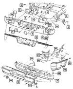 5029511AA - Frames and Bumpers: Rear Bumper for Mopar Image