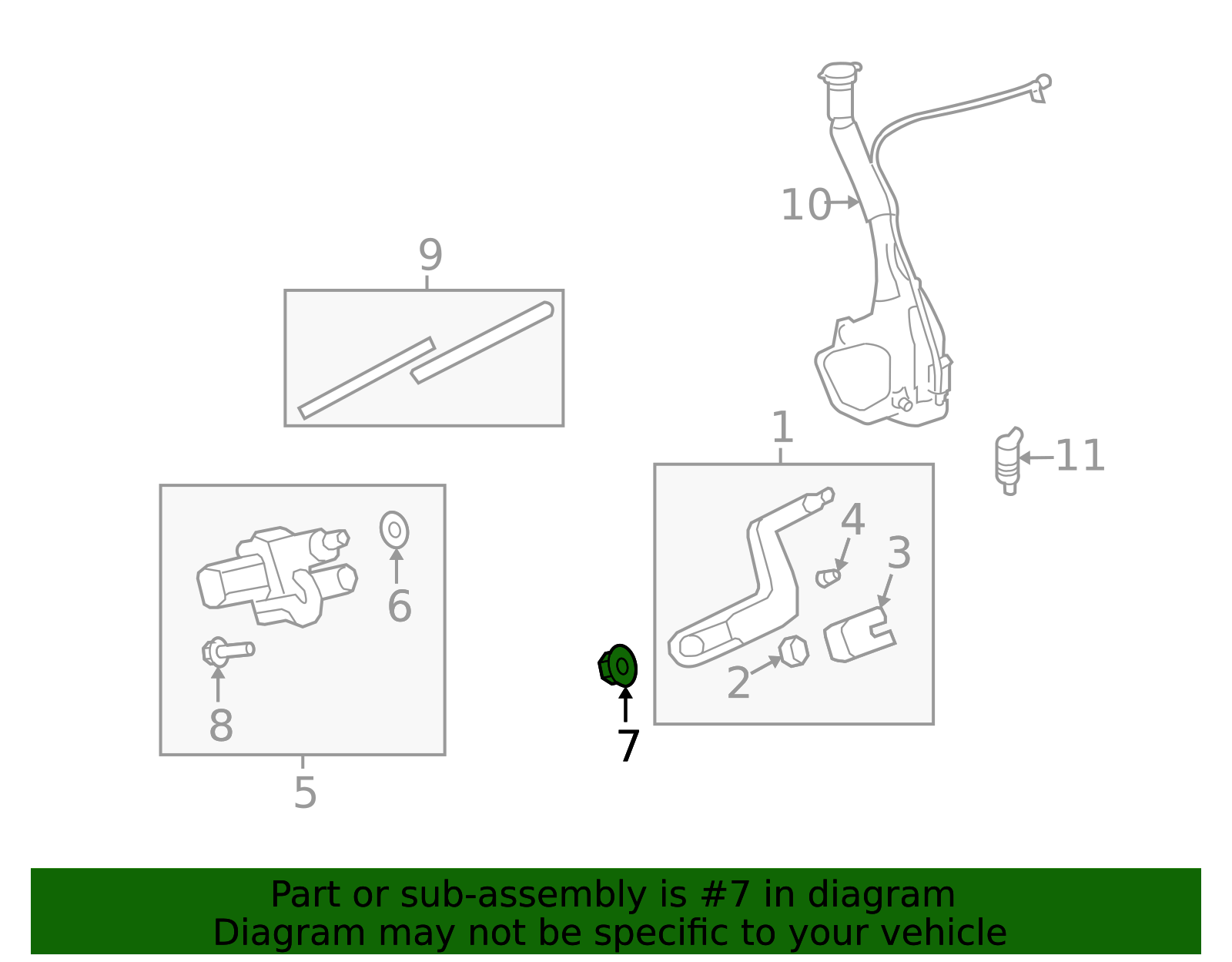 OEM NEW 2007-18 GM Cadillac Escalade Nut,Rear Window Wiper Motor Washer ...