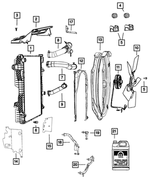 68069568AA - Cooling: Grommet, Upper for Mopar Image