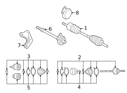 Drive Axles for 2006 Mazda Tribute #0