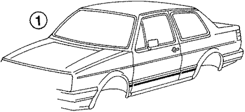 Stripe Tape for 1987 Volkswagen Jetta #1