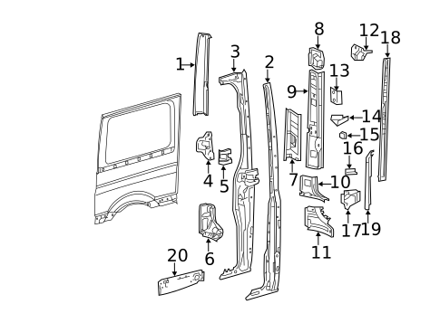 Rear Body for 2013 Mercedes-Benz Sprinter 2500 #0