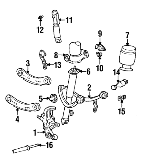 Rear Suspension for 2002 Lincoln Continental #0