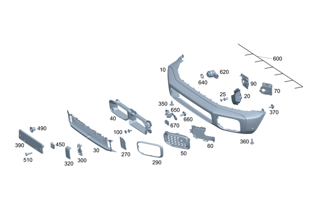 4658857701 - Bumper/Fender/Hood: Seal, Bumper for Mercedes-Benz: G580 Image image