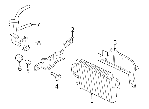 Trans Oil Cooler for 2010 Mitsubishi Outlander #1