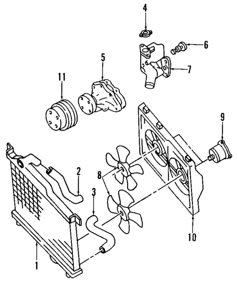Radiator & Components for 1993 Mazda RX-7 #1