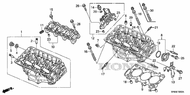 Front Cylinder Head (V6) for 2012 Honda Crosstour #0