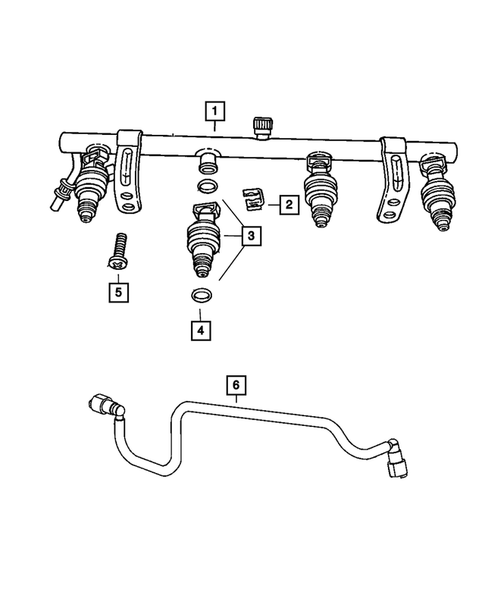 Fuel Rail and Injectors for 2010 Jeep Patriot #0