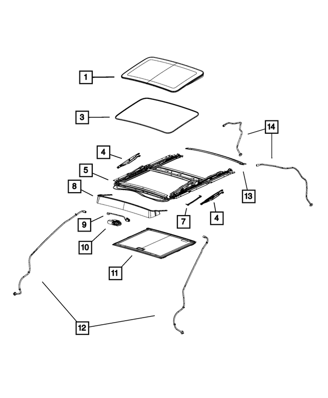 68083210AA - Body Sheet Metal Except Doors: Sunroof Connecting Arm for Mopar Image