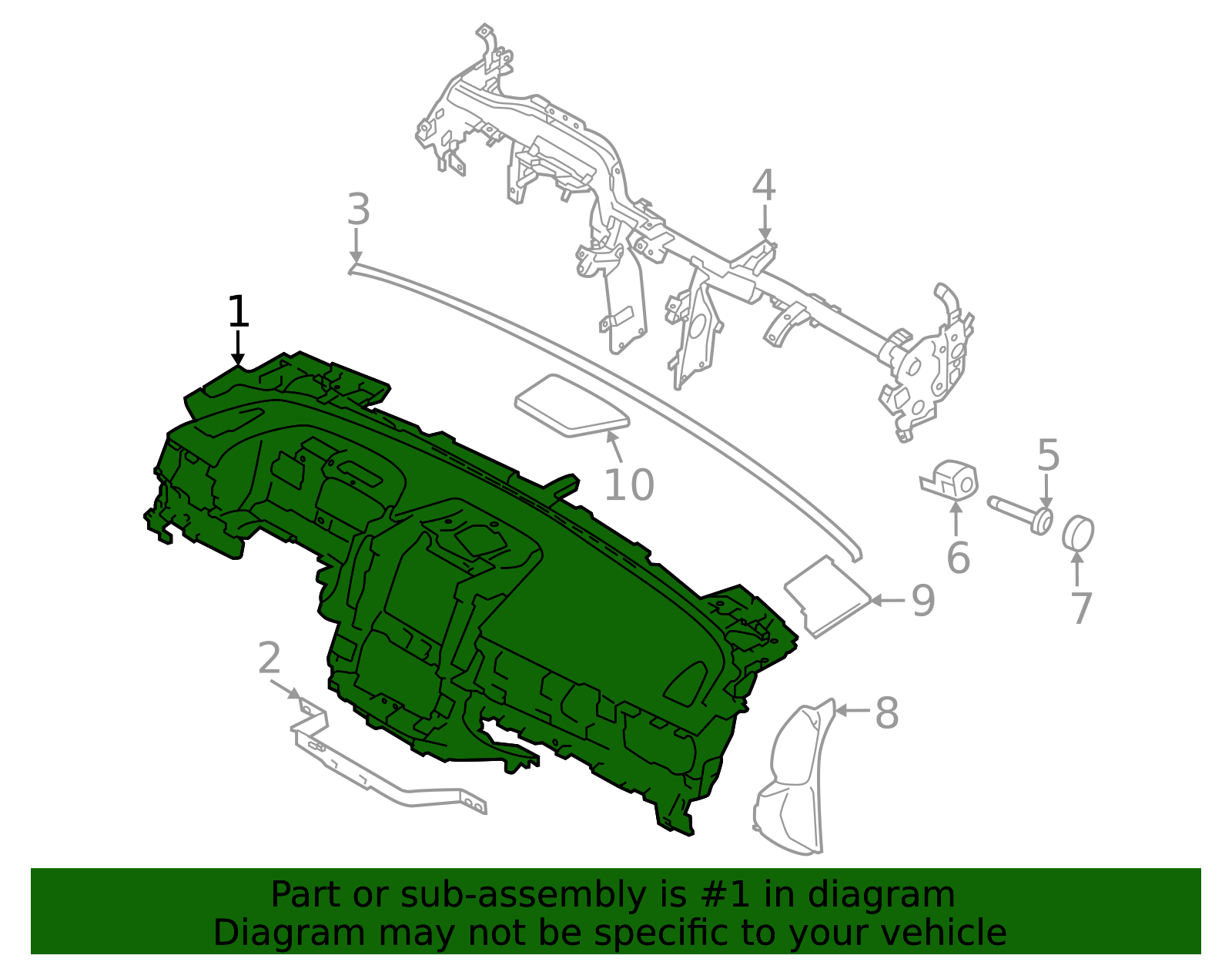2024-2025 Subaru Crosstrek Instrument Panel 66049FN00A | Subaru