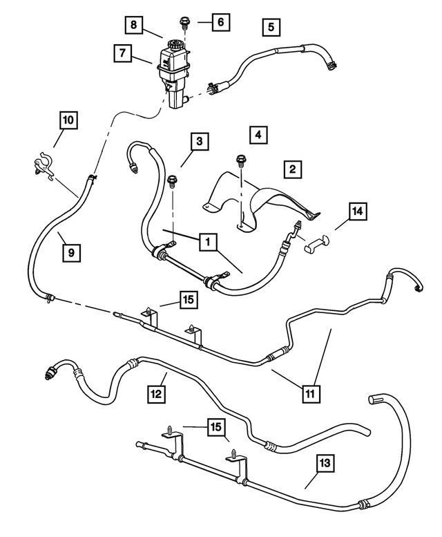 4764446AC - Steering: Power Steering Pressure Hose for Mopar Image image