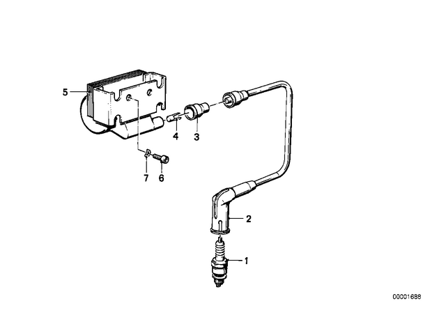 12121243453 - : Ignition Wire for BMW-Motorrad Image